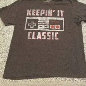 Nintendo Classic Gaming Graphic T-Shirt - Gray